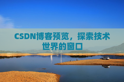 CSDN博客预览,探索技术世界的窗口